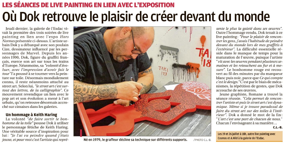 Dok à la galerie ESDAC Aix-en-Provence